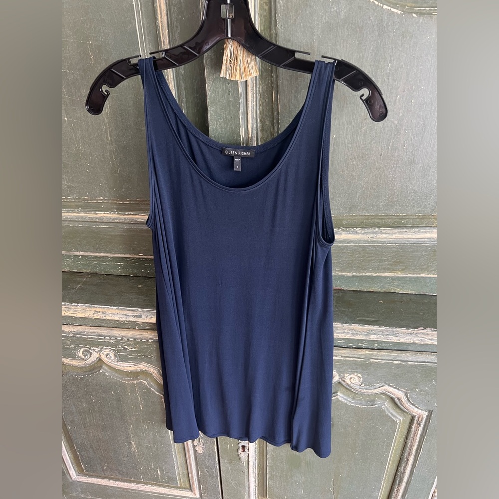 Eileen Fisher Silk Tank NAVY